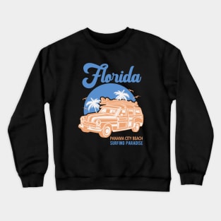 Panama City Beach Florida Surfing Paradise Crewneck Sweatshirt